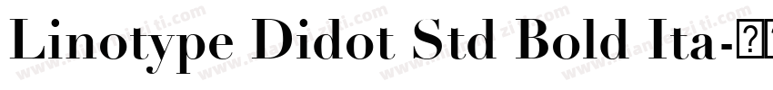 Linotype Didot Std Bold Ita字体转换